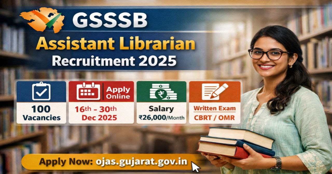 GSSSB Assistant Librarian Recruitment 2025