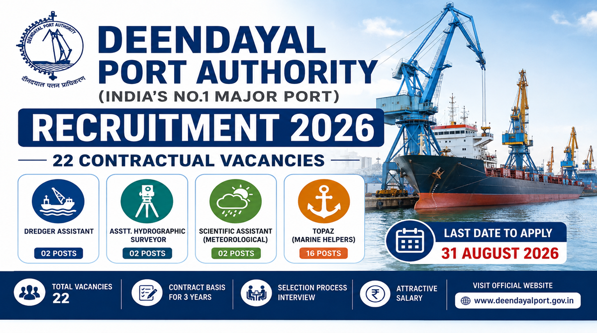 Deendayal Port Authority Pilot Recruitment 2026