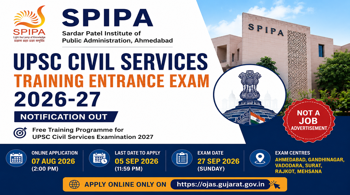 SPIPA UPSC Civil Services Training Entrance Exam 2026-27